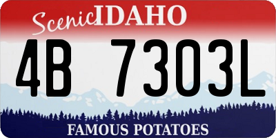 ID license plate 4B7303L