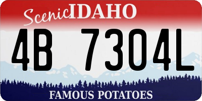 ID license plate 4B7304L