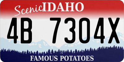 ID license plate 4B7304X