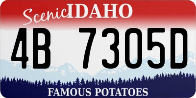 ID license plate 4B7305D