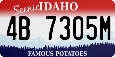 ID license plate 4B7305M