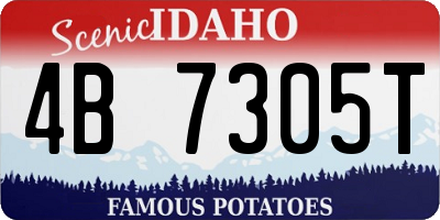 ID license plate 4B7305T