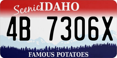 ID license plate 4B7306X