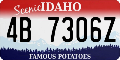 ID license plate 4B7306Z