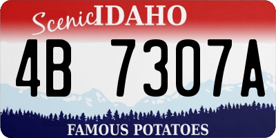 ID license plate 4B7307A
