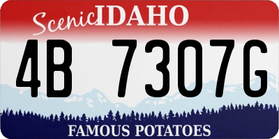 ID license plate 4B7307G