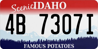 ID license plate 4B7307I