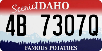 ID license plate 4B7307Q