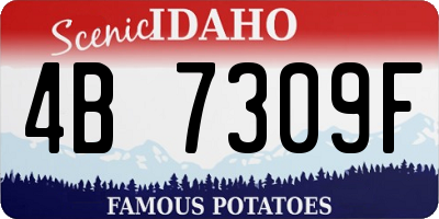 ID license plate 4B7309F