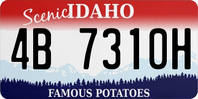 ID license plate 4B7310H