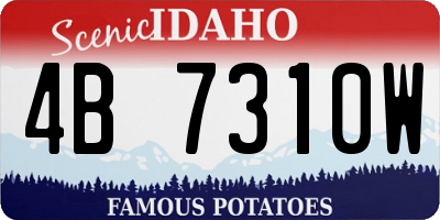 ID license plate 4B7310W