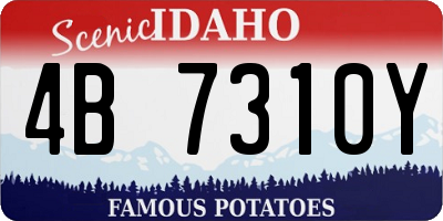 ID license plate 4B7310Y