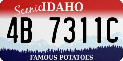 ID license plate 4B7311C