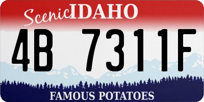 ID license plate 4B7311F