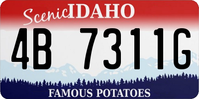ID license plate 4B7311G