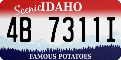 ID license plate 4B7311I