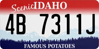 ID license plate 4B7311J