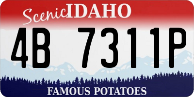 ID license plate 4B7311P