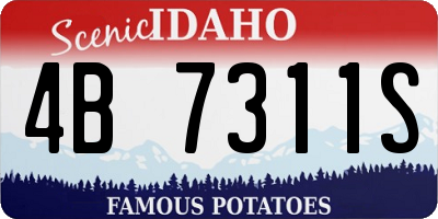 ID license plate 4B7311S