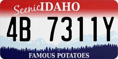 ID license plate 4B7311Y