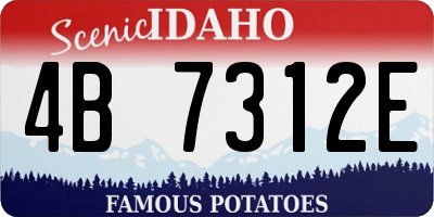 ID license plate 4B7312E