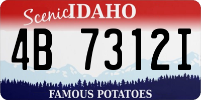 ID license plate 4B7312I