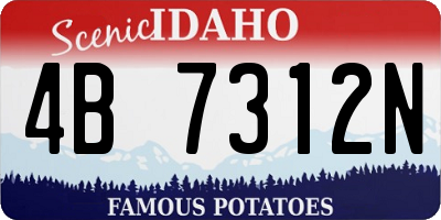 ID license plate 4B7312N