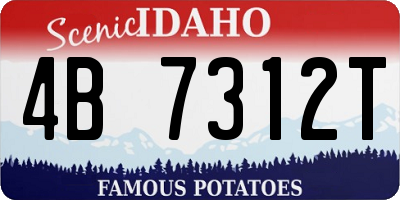 ID license plate 4B7312T