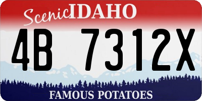 ID license plate 4B7312X