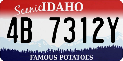 ID license plate 4B7312Y