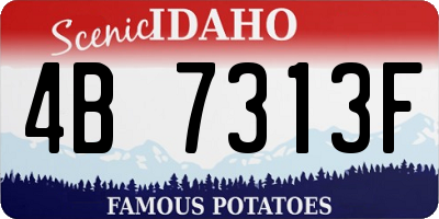 ID license plate 4B7313F