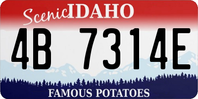 ID license plate 4B7314E