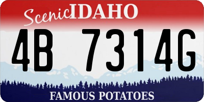 ID license plate 4B7314G