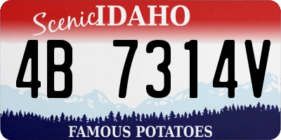 ID license plate 4B7314V