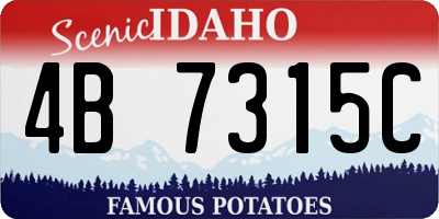 ID license plate 4B7315C