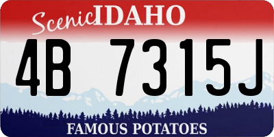 ID license plate 4B7315J