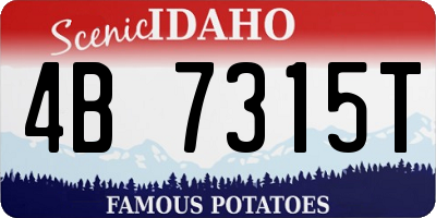 ID license plate 4B7315T