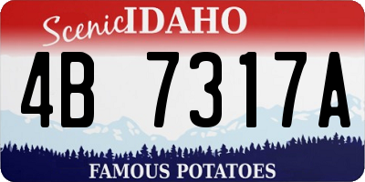 ID license plate 4B7317A