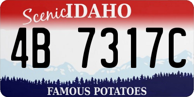 ID license plate 4B7317C