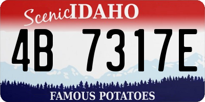ID license plate 4B7317E