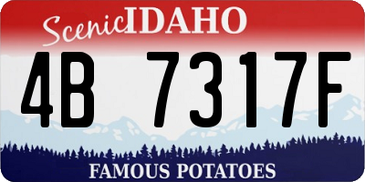 ID license plate 4B7317F