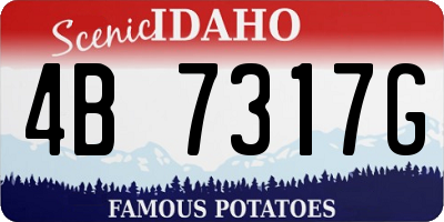 ID license plate 4B7317G