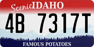 ID license plate 4B7317T