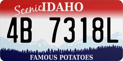 ID license plate 4B7318L
