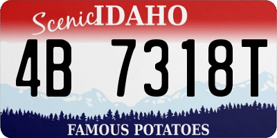 ID license plate 4B7318T