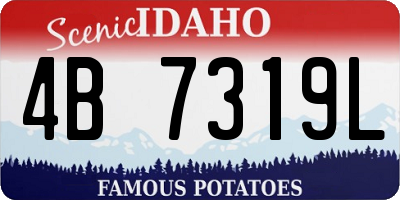 ID license plate 4B7319L