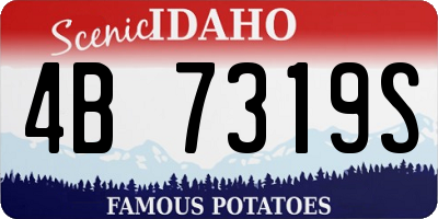 ID license plate 4B7319S
