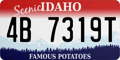 ID license plate 4B7319T