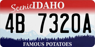 ID license plate 4B7320A