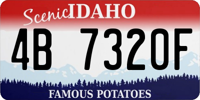ID license plate 4B7320F